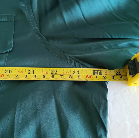Equipment Polyester blouse women's sz.XXL green  button up breast pockets - Picture 8 of 16